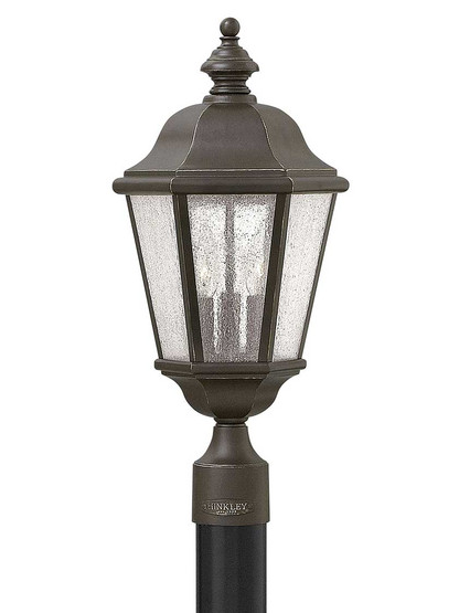Edgewater 10 inch Outdoor Post-Mount Light in Oil-Rubbed Bronze.